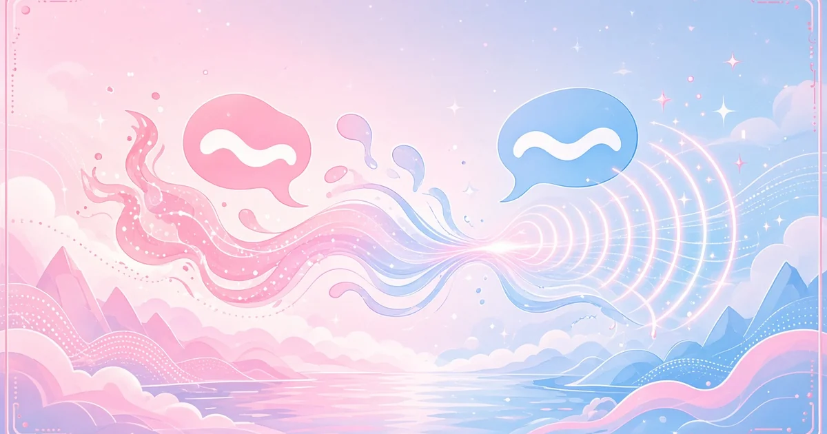 动漫插画：竖屏角色说话时音波与嘴唇轮廓对齐发光，旁边有节拍器和剪辑时间线