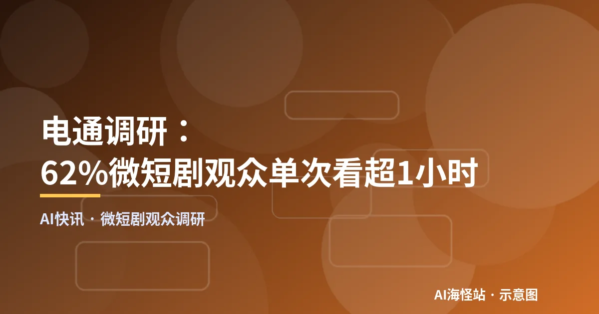 电通调研：62%微短剧观众单次看超1小时（示意图）