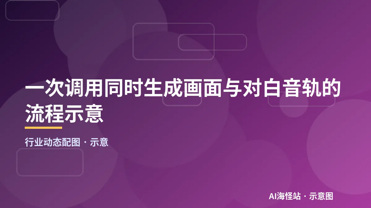 一次调用同时生成画面与对白音轨的流程示意